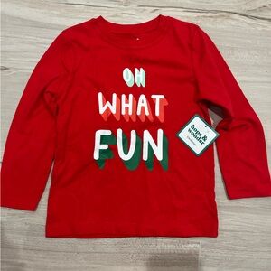 Kids Red Graphic “Oh What Fun” Tee Size 4T